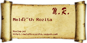 Meláth Rozita névjegykártya